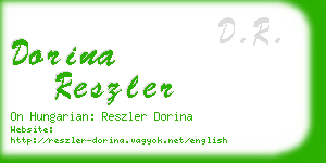 dorina reszler business card